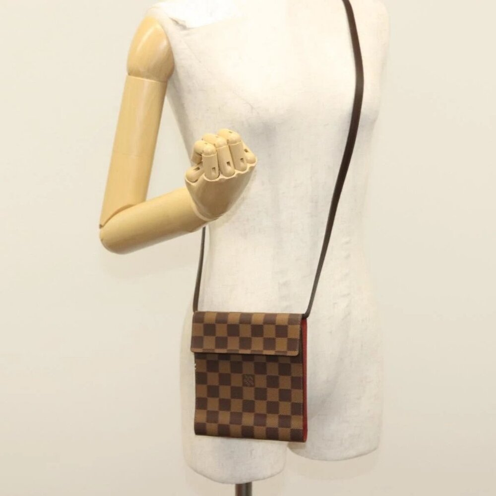 LOUIS VUITTON Damier Ebene CD Case LV Auth